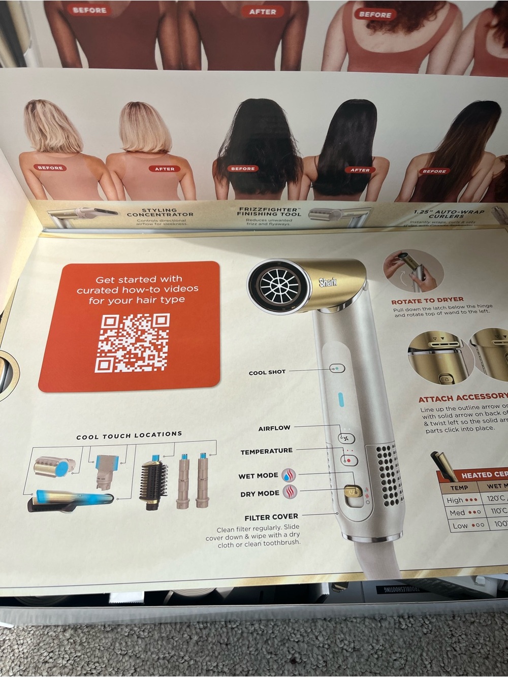 Shark Glam Hot Tool Air Styling & Drying System - Gold/Black - Picture 8 of 14